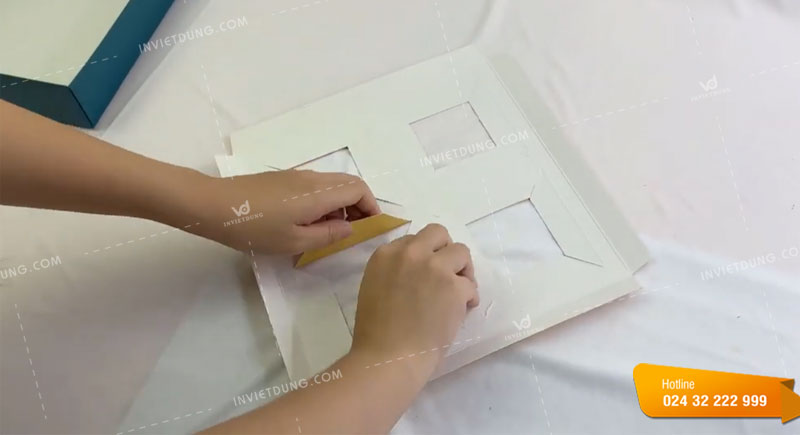 Hướng dẫn các bước gấp, xếp hộp bánh trung thu 4 bánh tại nhà