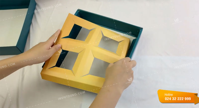 Hướng dẫn các bước gấp, xếp hộp bánh trung thu 4 bánh tại nhà