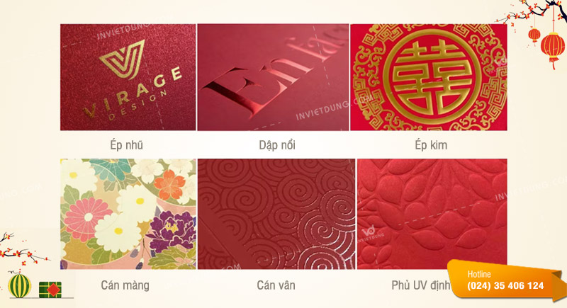 Các kỹ thuật gia công sau in bao lì xì