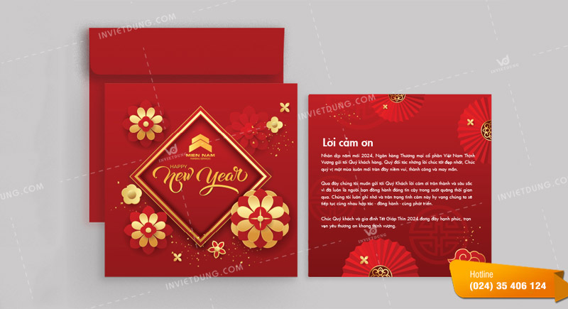 Thiệp 1 mảnh vuông