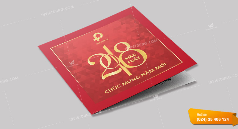 Thiệp 2 mảnh vuông