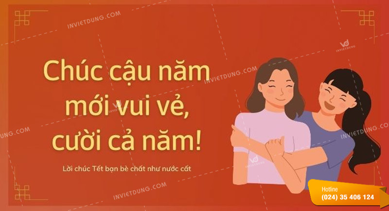 Những lời chúc trên thiệp Tết dành cho bạn bè
