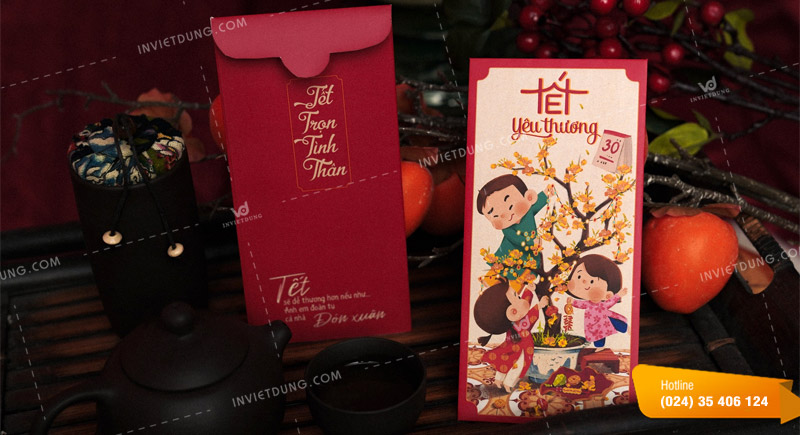 Mẫu bao lì xì Tết 2025 đẹp