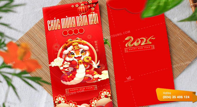 Mẫu bao lì xì Tết 2025 đẹp