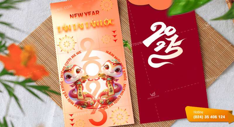 Mẫu bao lì xì Tết 2025 đẹp