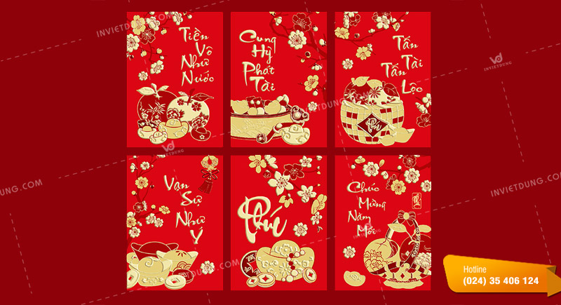 Mẫu bao lì xì Tết 2025 đẹp