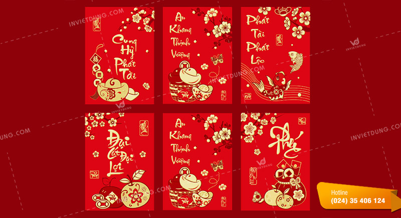 Mẫu bao lì xì Tết 2025 đẹp