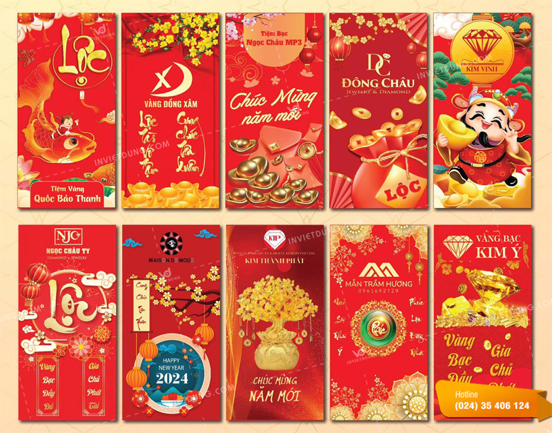 Mẫu bao lì xì cao cấp