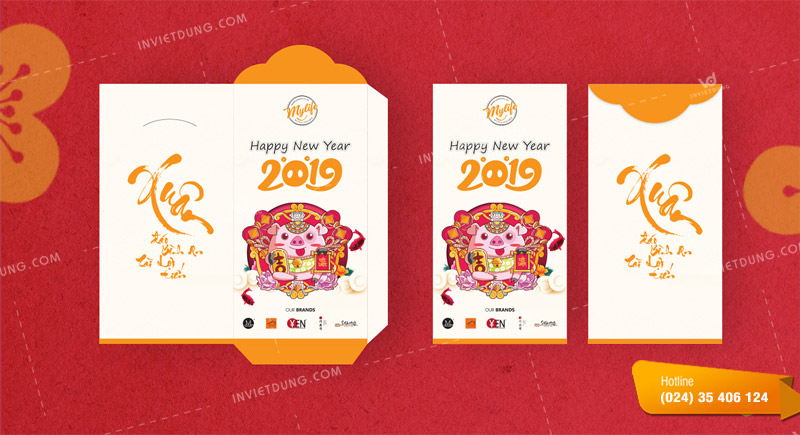 Mẫu bao lì xì hình con heo