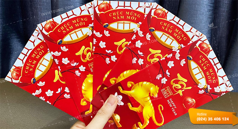 Mẫu bao lì xì hình con hổ