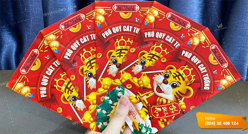 Mẫu bao lì xì hình con hổ