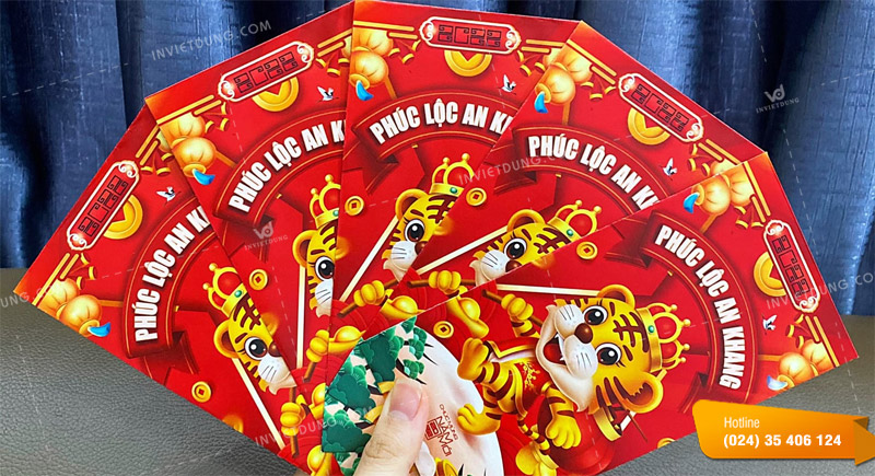 Mẫu bao lì xì hình con hổ