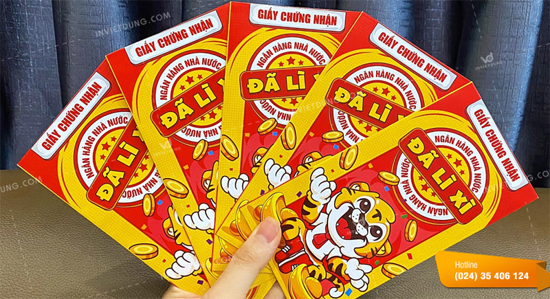 Mẫu bao lì xì hình con hổ