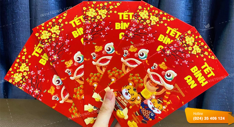 Mẫu bao lì xì hình con hổ