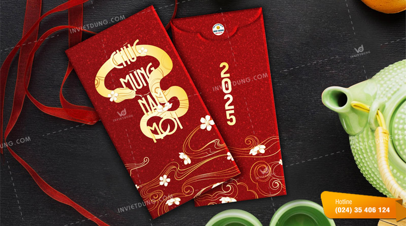Mẫu bao lì xì con rắn