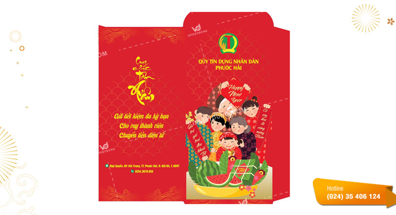 Mẫu bao lì xì công ty, doanh nghiệp