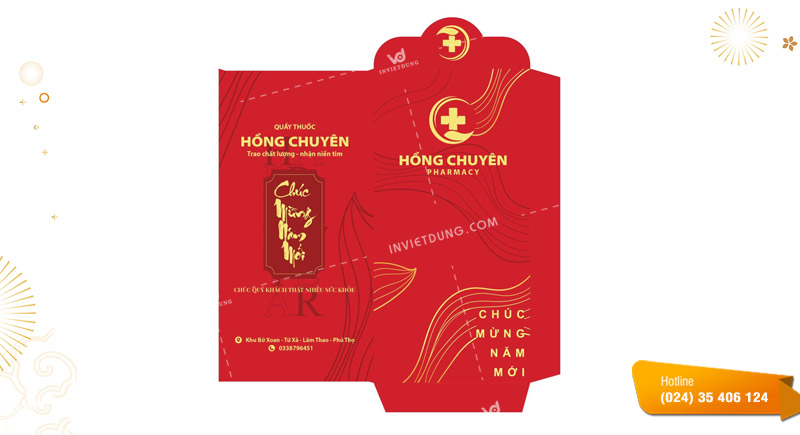 Mẫu bao lì xì công ty, doanh nghiệp