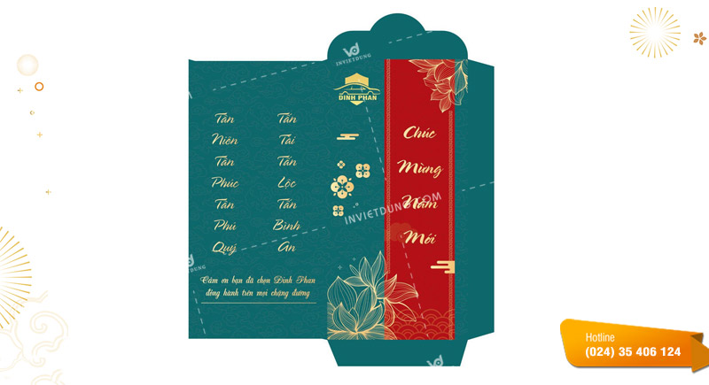 Mẫu bao lì xì công ty, doanh nghiệp