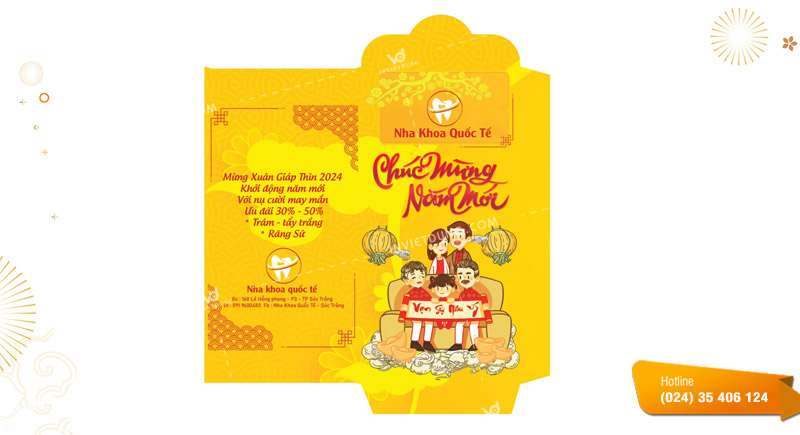Mẫu bao lì xì công ty, doanh nghiệp