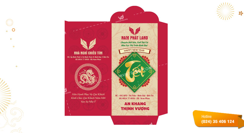 Mẫu bao lì xì công ty, doanh nghiệp