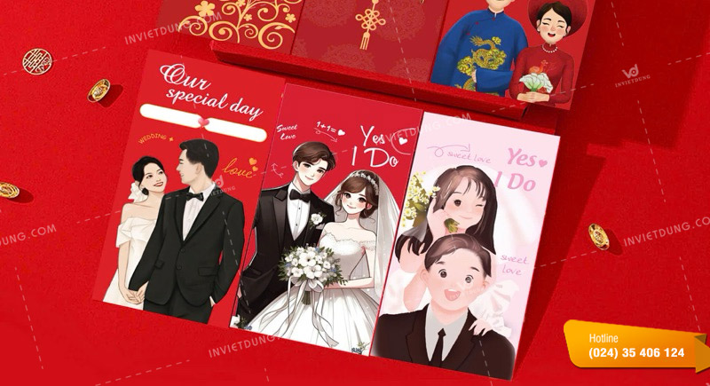 Hình ảnh cặp đôi trên bao lì xì
