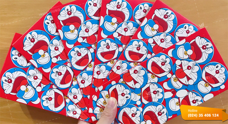 Mẫu bao lì xì Doraemon đẹp