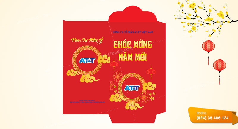 mẫu bao lì xì ép kim sang trọng