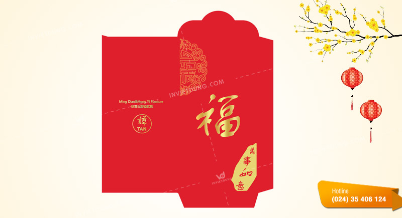 mẫu bao lì xì ép kim sang trọng