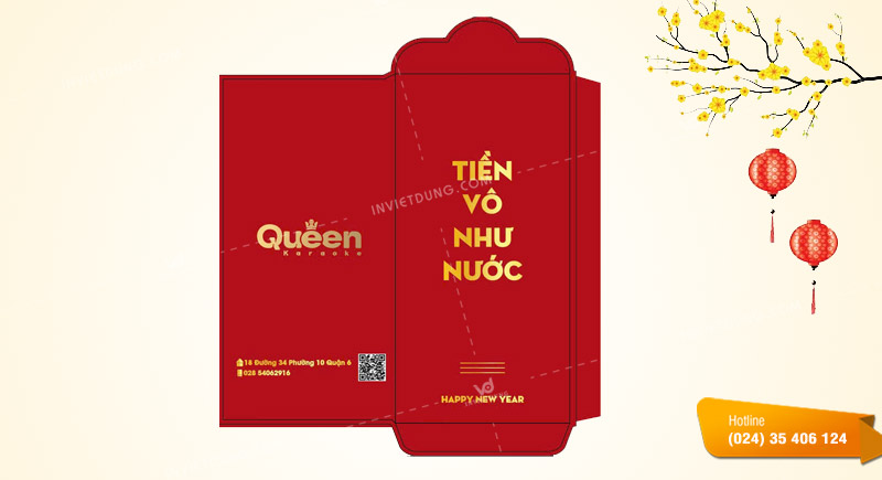 mẫu bao lì xì ép kim sang trọng