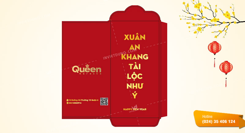 mẫu bao lì xì ép kim sang trọng