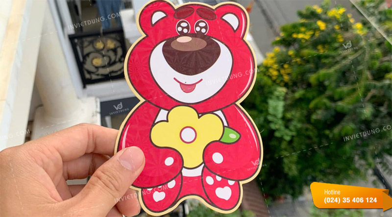 Mẫu bao lì xì gấu dâu