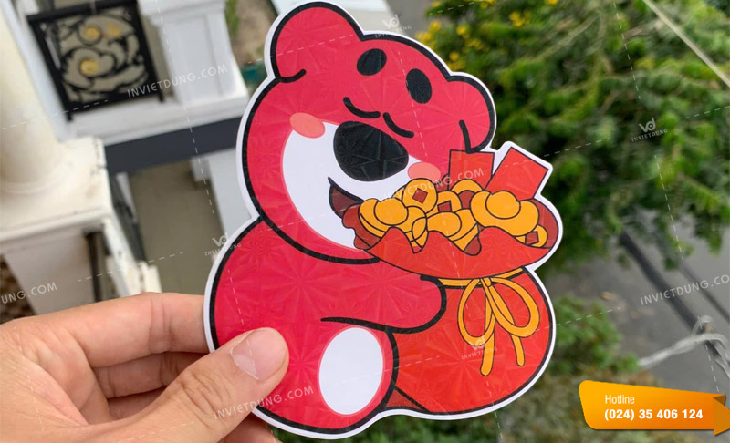 Mẫu bao lì xì gấu dâu