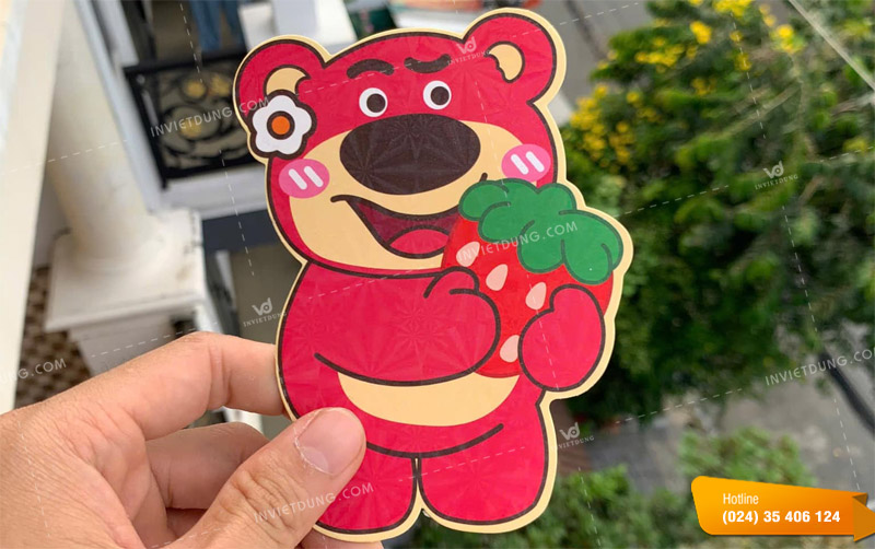 Mẫu bao lì xì gấu dâu