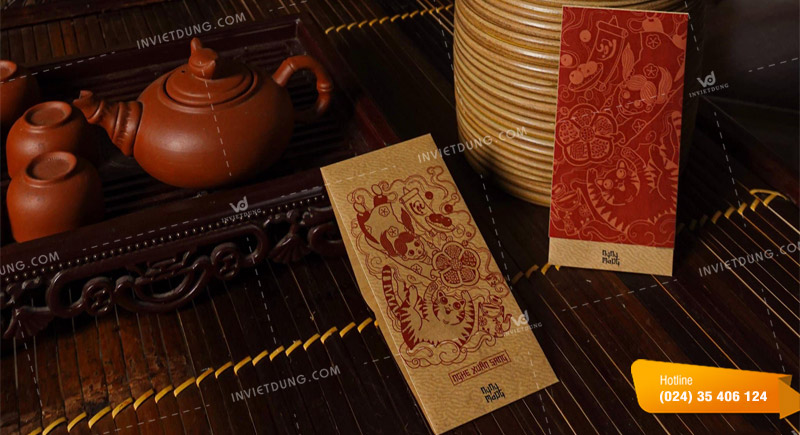 Xu hướng thiết kế bao lì xì giấy kraft đầy hoài niệm