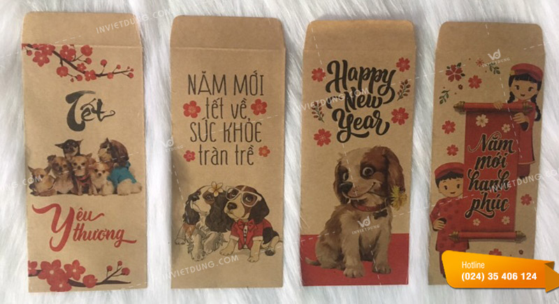 Mẫu bao lì xì giấy kraft đẹp