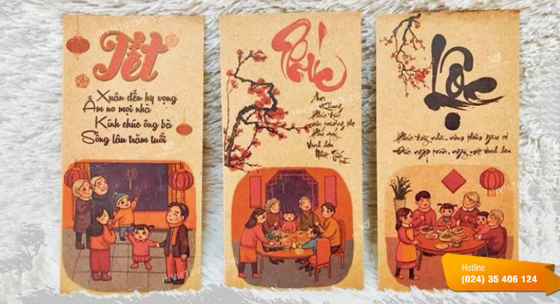 Mẫu bao lì xì giấy kraft đẹp