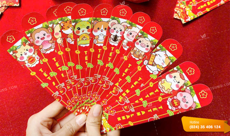 Mẫu bao lì xì gieo quẻ