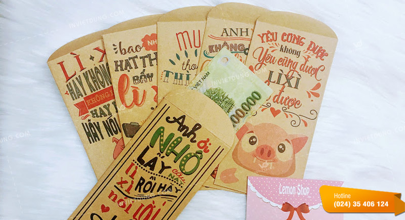 Mẫu bao lì xì hài hước