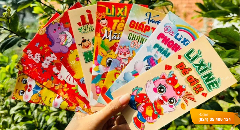 Mẫu bao lì xì hài hước