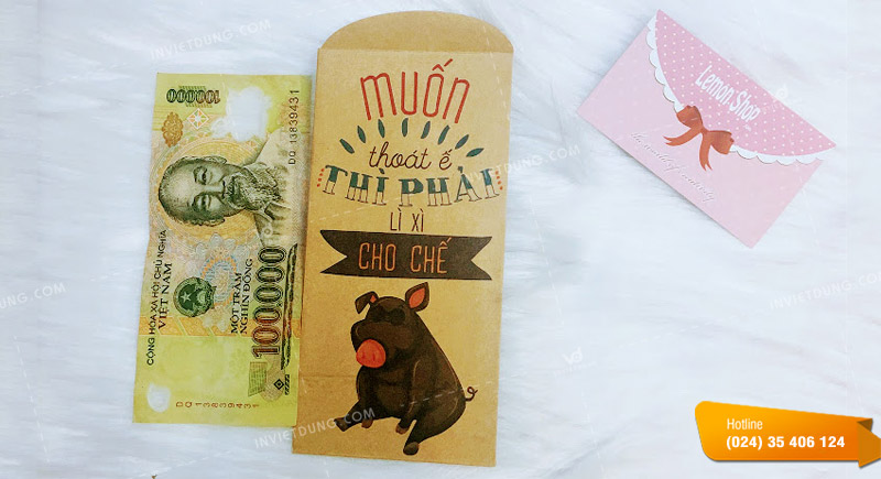Mẫu bao lì xì hài hước