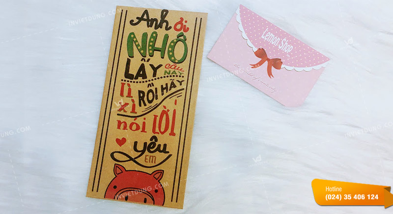 Mẫu bao lì xì hài hước