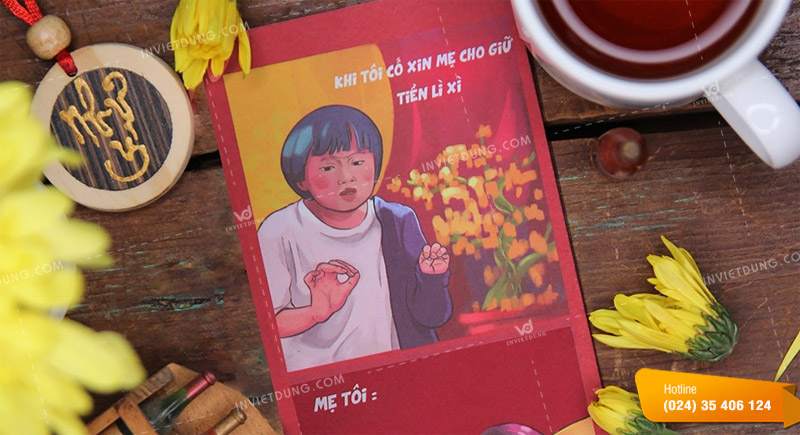 Mẫu bao lì xì hài hước