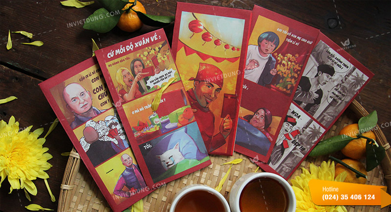 Mẫu bao lì xì hài hước