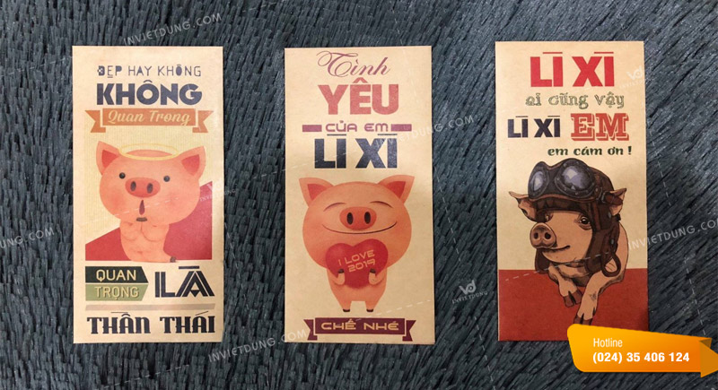 Mẫu bao lì xì hài hước