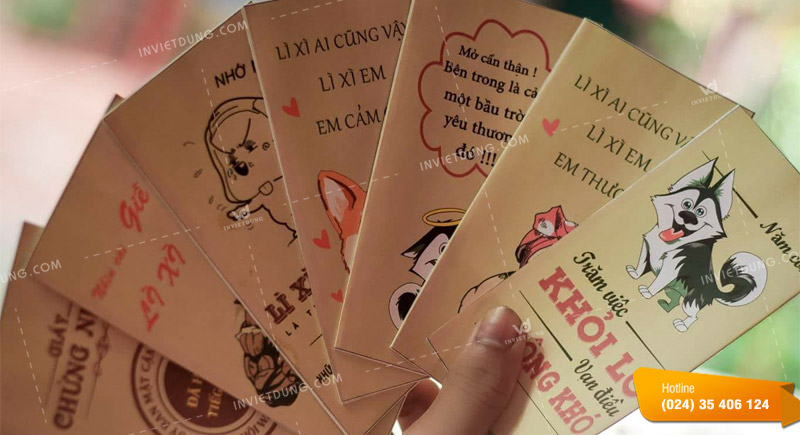 Mẫu bao lì xì hình chó