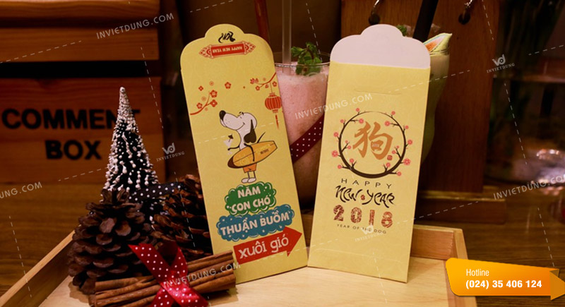 Mẫu bao lì xì hình chó