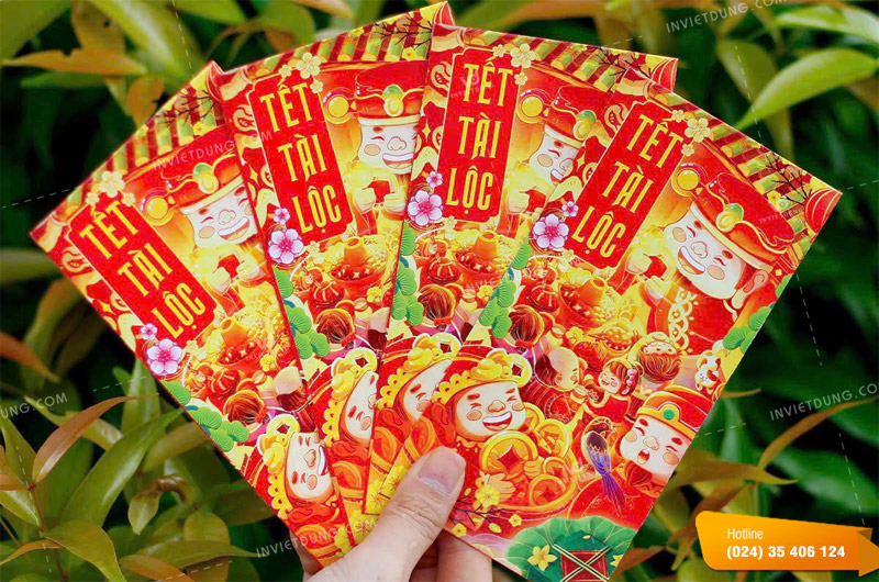 Mẫu bao lì xì màu đỏ