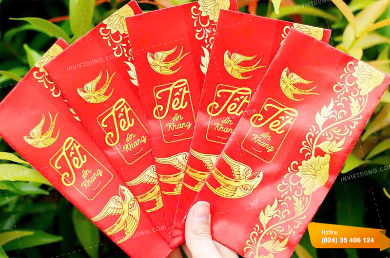 Mẫu bao lì xì màu đỏ