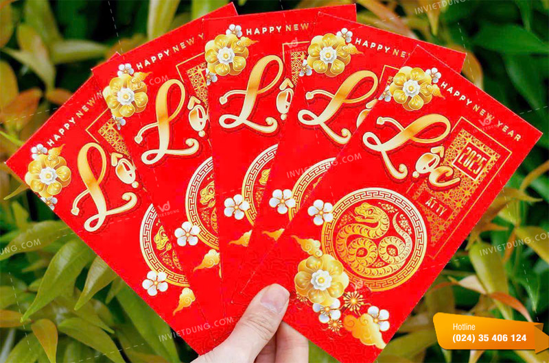 Mẫu bao lì xì màu đỏ