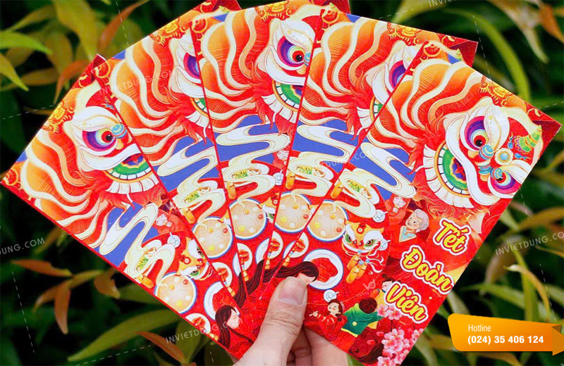 Các hoạt tiết, hình ảnh thông dụng trên mẫu bao lì xì màu đỏ